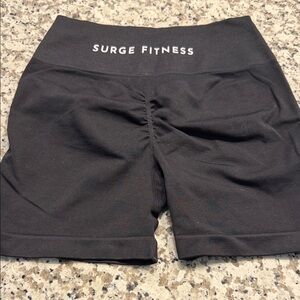 Women's Black Surge Fitness Shorts